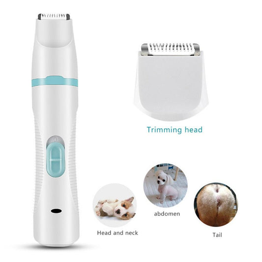 3 IN 1 Pet Grooming Machine USB Charge Dog Cat Hair Trimmer Paw Nail Grinder Pets Clippers Foot Nail Cutter Hair Cutting Machine-0