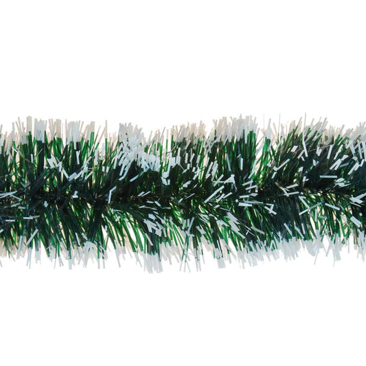 3 x 3 Meters 6 PLY 10 cm Snow Tipped Tinsel GREEN