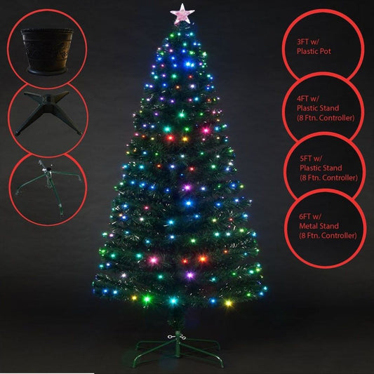4FT Christmas GREEN LED Xmas Tree with 8 Functions