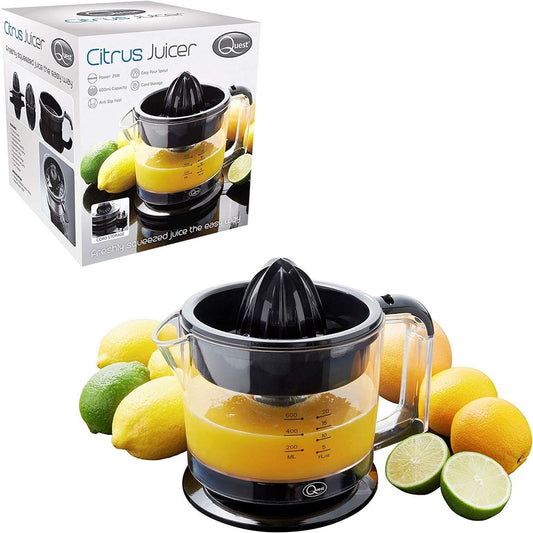 Quest 600ml Electric Citrus Orange Leomon Juicer Press Machine Black